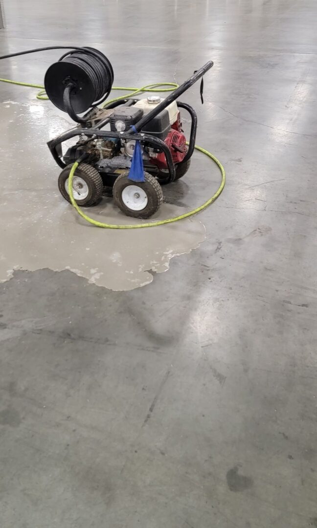 Drain jetter set up for commercial drain cleaning in Las Vegas
