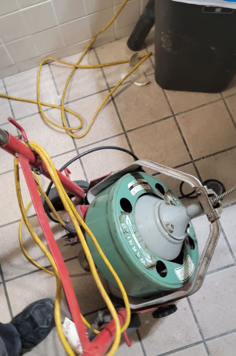 Drain cleaning machine on a Las Vegas job